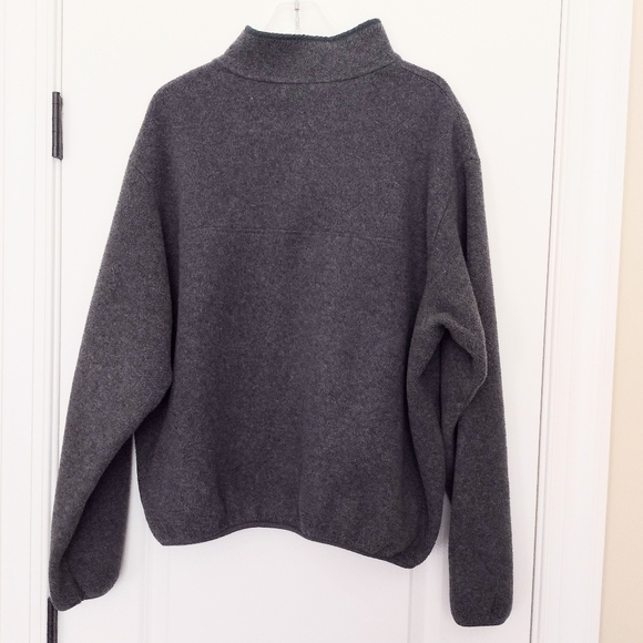 Lands' End Gray Fleece Pullover Sz XL - Picture 8 of 11
